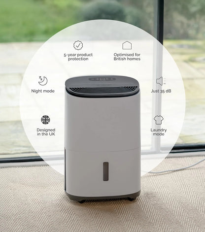 MeacoDry Arete® One 12L dual Dehumidifier & HEPA air purifier for regular sized homes