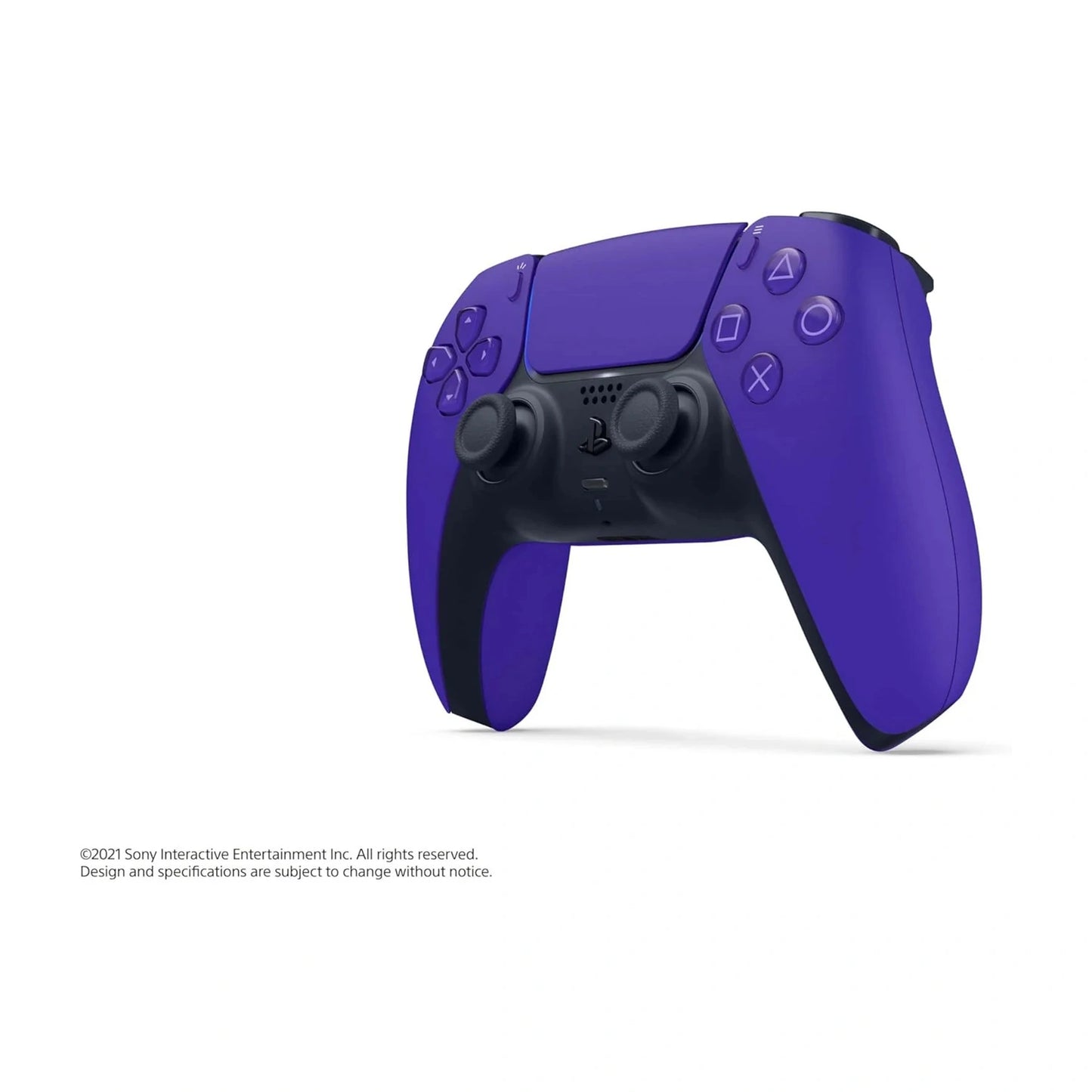Purple gaming controller on a white background
