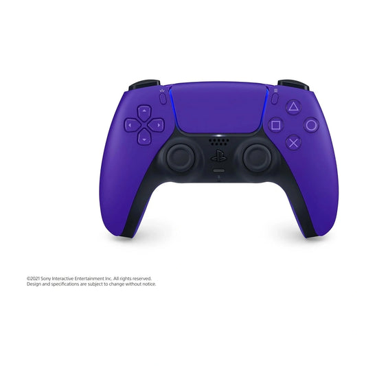 Purple gaming controller on a white background