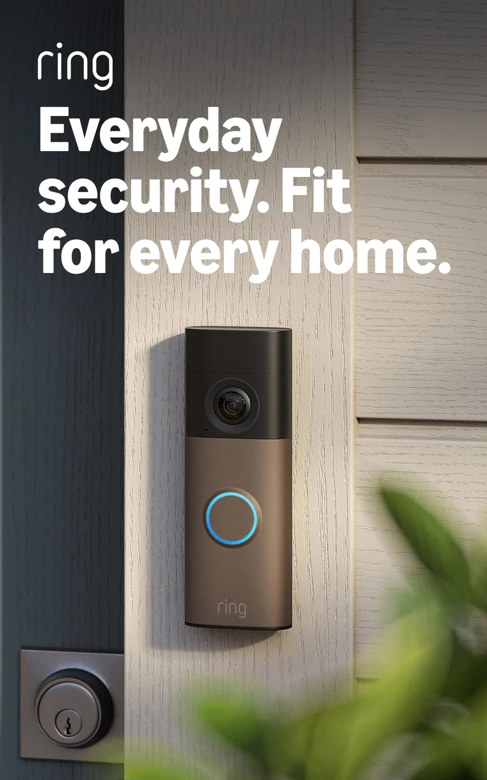 Ring Battery Video Doorbell 2K (newest gen), DIY Wireless Doorbell Camera, Retinal 2K, 6x Zoom, Two-Way Talk, Easy to install, Built-In Battery, 30-day free trial of Ring Subscription Plan