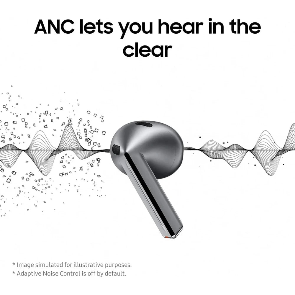 Samsung Galaxy Buds3 Wireless Earbuds Silver with Galaxy AI 2 Year Manufacturer Extended Warranty (UK Version)
