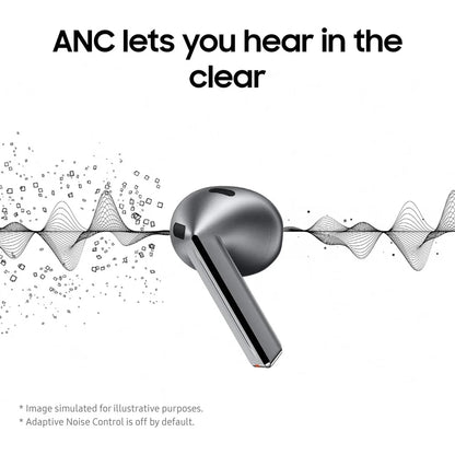 Samsung Galaxy Buds3 Wireless Earbuds Silver with Galaxy AI 2 Year Manufacturer Extended Warranty (UK Version)