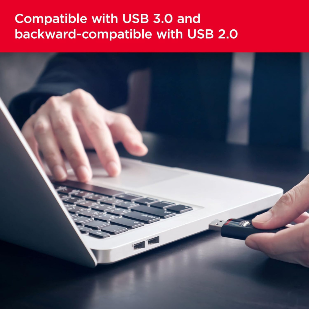 SanDisk Ultra 256GB USB 3.0 Flash Drive – High-Speed 130MB/s USB Type-A Memory Stick with Password Protection & RescuePRO Recovery