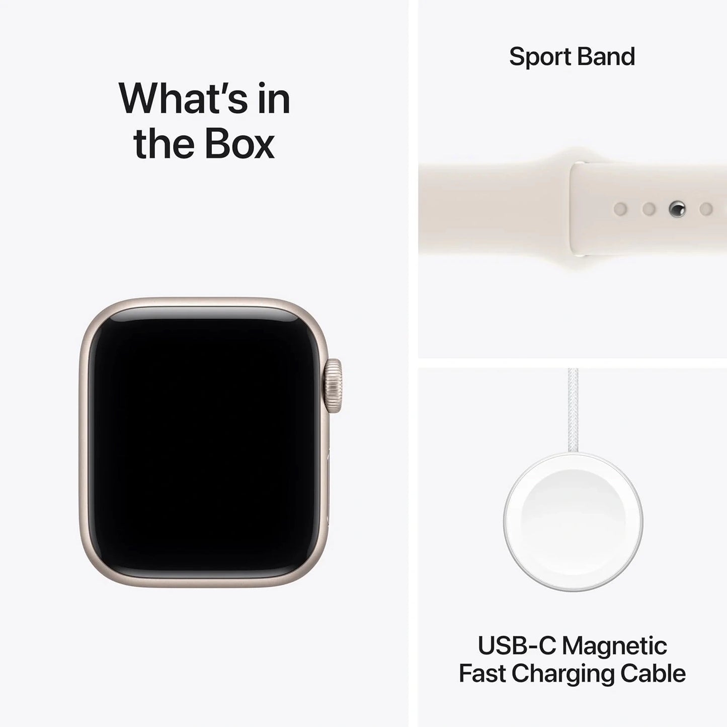 Apple Watch SE 3 GPS 40mm – Starlight Aluminium Case with Starlight Sport Band (M/L)