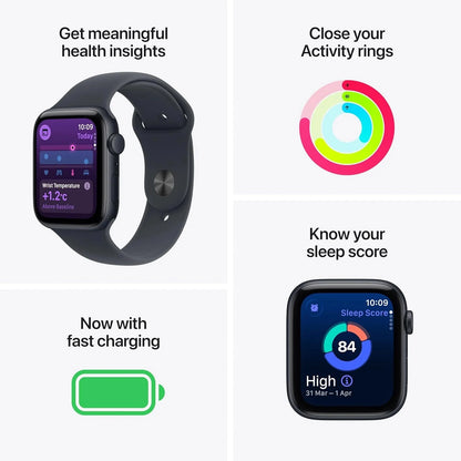 Apple Watch SE 3 GPS 44mm – Midnight Aluminium Case, Midnight Sport Band (S/M)