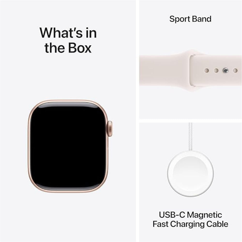 Apple Watch Series 11 42mm GPS + Cellular – Rose Gold Aluminium – Light Blush Sport Band - S/M.
