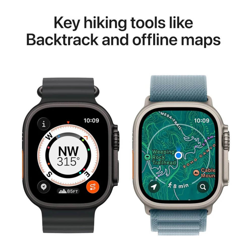 Apple Watch Ultra 3 GPS + Cellular 49mm – Rugged Black Titanium, Black Alpine Loop, Large