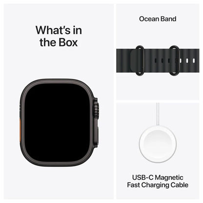 Apple Watch Ultra 3 GPS + Cellular 49mm – Rugged Black Titanium, Black Alpine Loop, Large