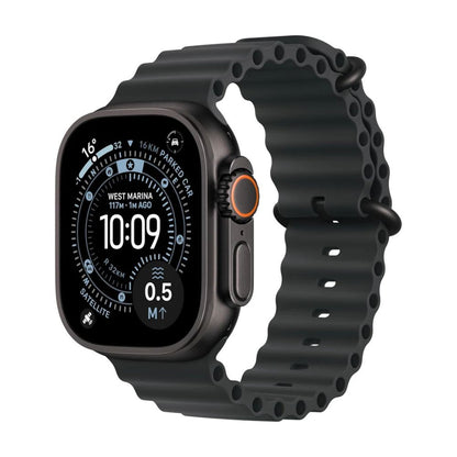 Apple Watch Ultra 3 GPS + Cellular 49mm – Rugged Black Titanium, Black Alpine Loop, Large