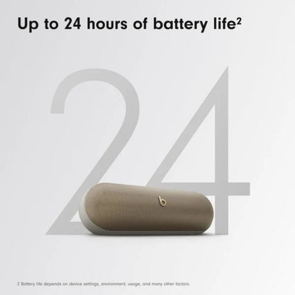 Beats Pill Wireless Bluetooth Speaker – 24H Battery, USB-C, IP67 Water-Resistant, Portable, Champagne Gold