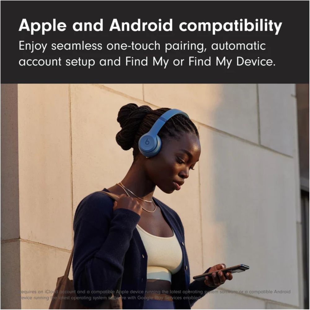 Beats Solo 4 – Wireless Bluetooth On-Ear Headphones, Apple & Android Compatible, Up to 50 Hours Battery Life – Slate Blue