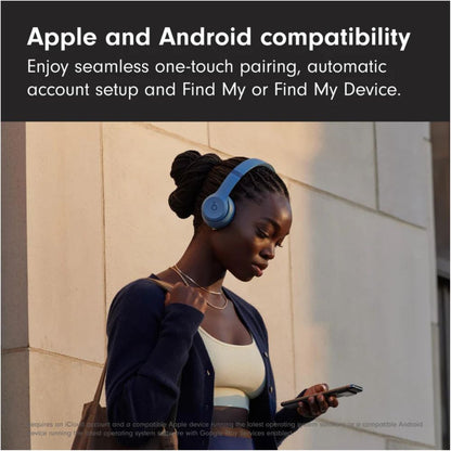 Beats Solo 4 – Wireless Bluetooth On-Ear Headphones, Apple & Android Compatible, Up to 50 Hours Battery Life – Slate Blue
