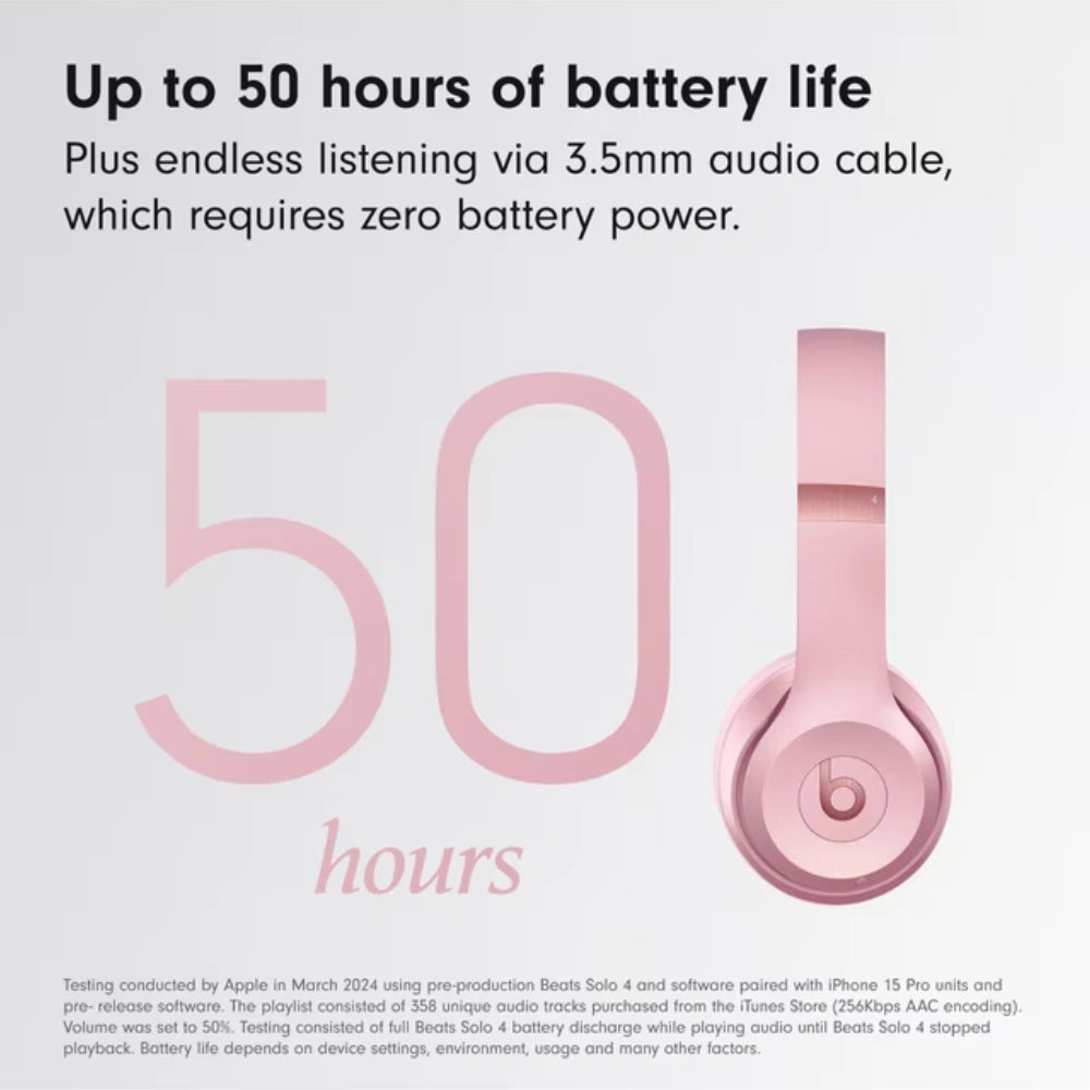 Beats Solo 4 Wireless Headphones with 50 Hour Battery Headphones