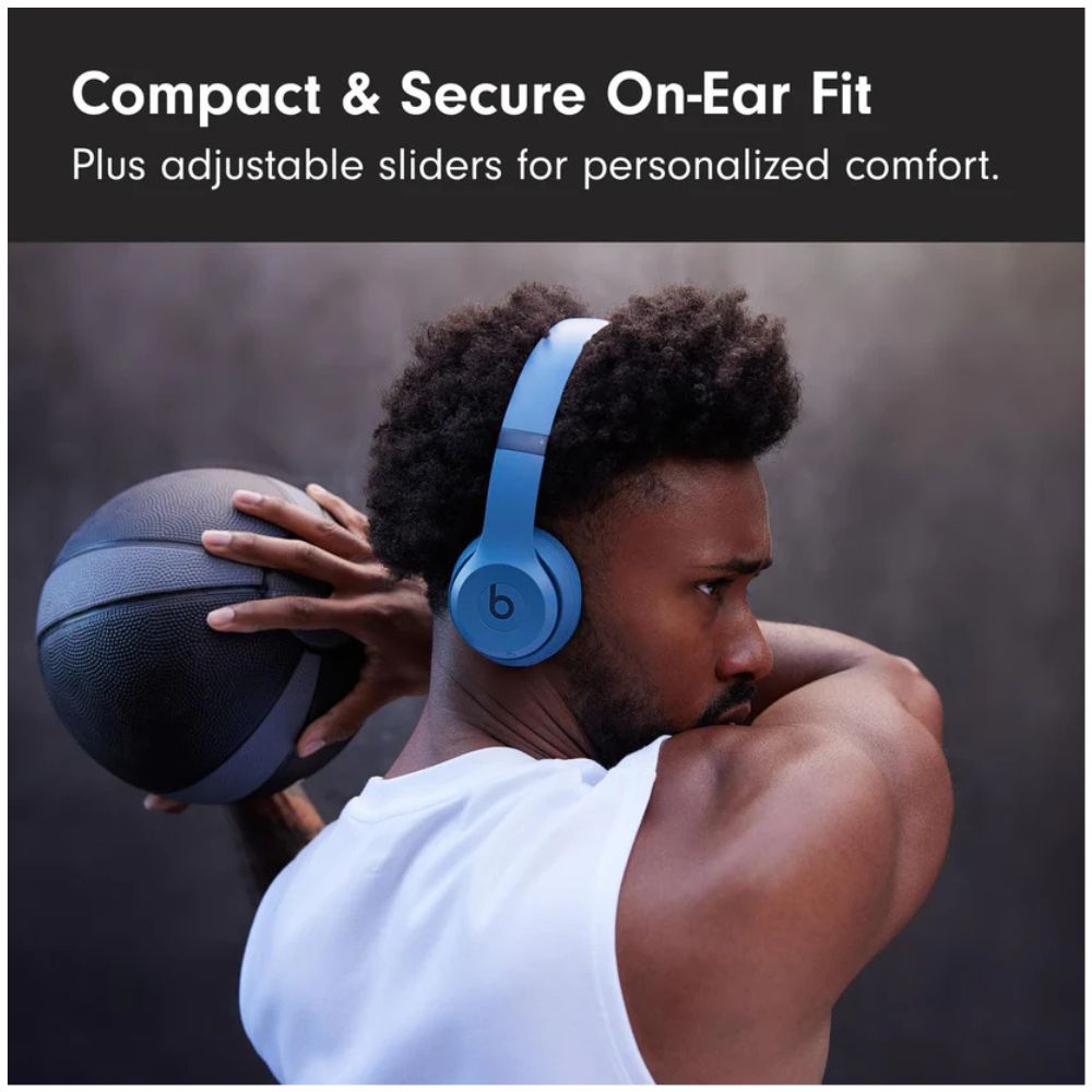 Beats Solo 4 – Wireless Bluetooth On-Ear Headphones, Apple & Android Compatible, Up to 50 Hours Battery Life – Slate Blue