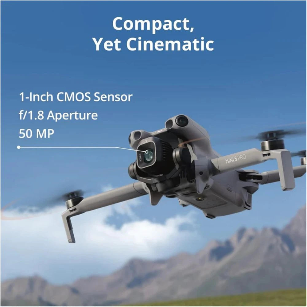 DJI mini 5 pro provide cinematic view 1 inch CMOS Sensor 50 MP