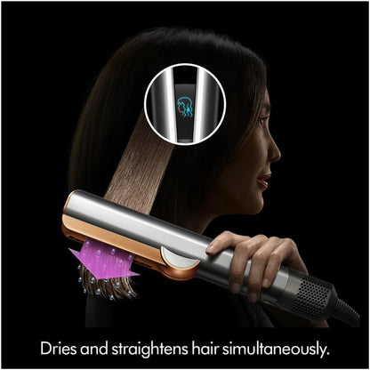 Dyson Airstrait™ Hair Straightener & Dryer – Wet to Dry, Amber Silk/Pink Champagne