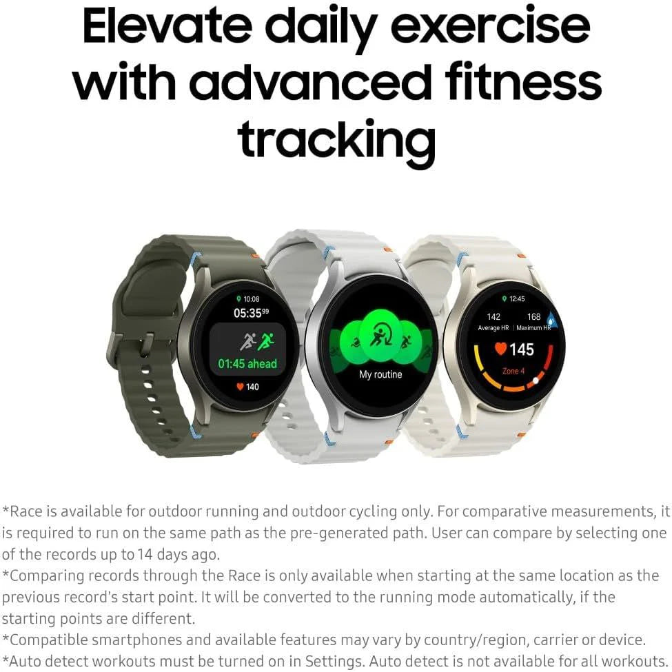 Samsung Galaxy Watch7 44mm – Khaki (Green) | Bluetooth, Galaxy AI, Health & Fitness Tracker, UK Version, 3-Year Manufacturer Extended Warranty