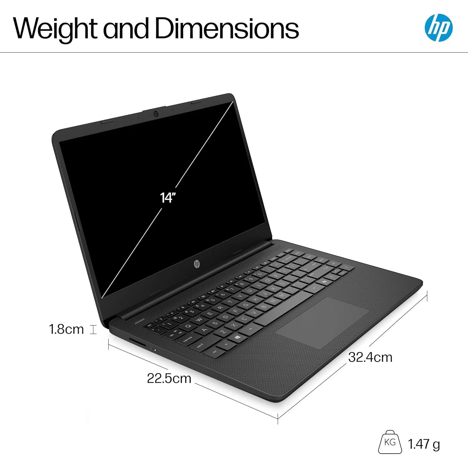 HP 14s-dq3001na HD display laptop