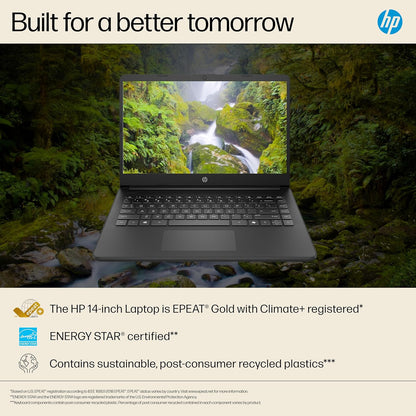 HP 14s-dq3001na HD display laptop sustainability information.