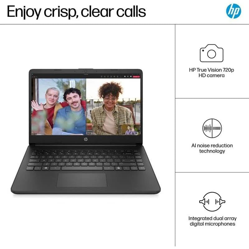 HP 14s-dq3001na with video calling with hd camera and ai noise reduction tech