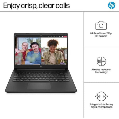 HP 14s-dq3001na with video calling with hd camera and ai noise reduction tech