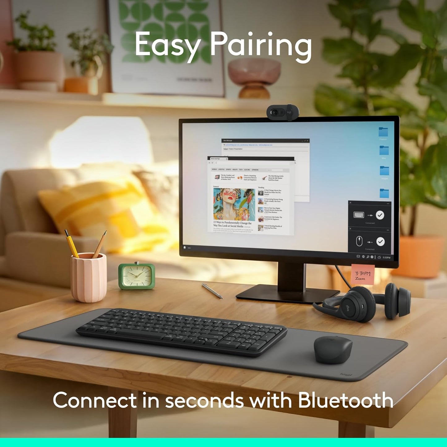 Logitech MK250 wireless keyboard and mouse easy to Pairing