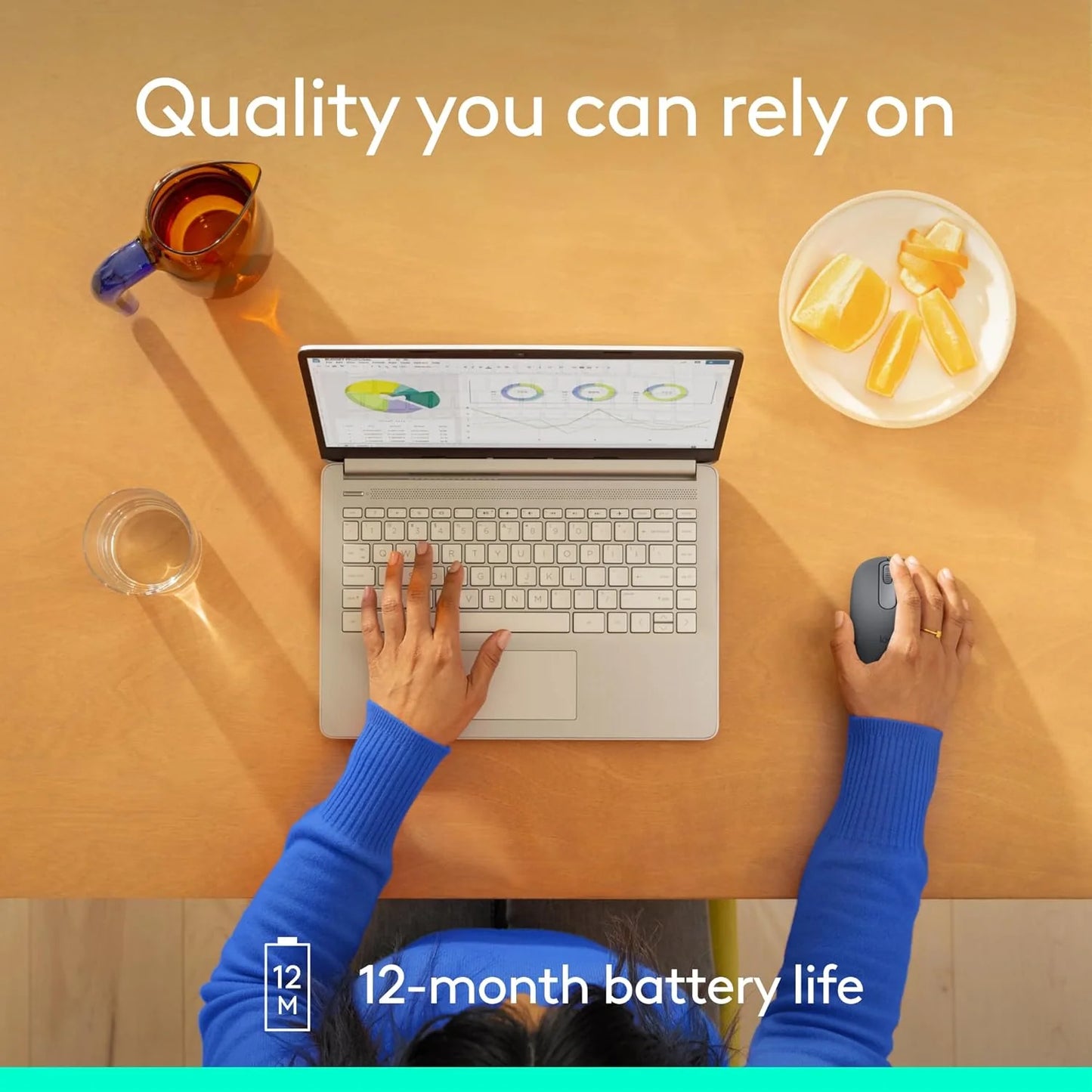 Logitech M196 Bluetooth wireless mouse with a 12-month battery life 