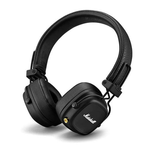 Marshall Major IV On-Ear Bluetooth Headphones – Wireless, Foldable, 80 Hours Playtime, Black