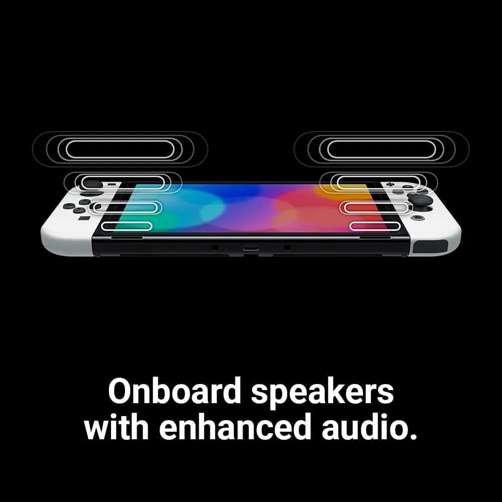 Nintendo switch with onboard speakers with enhanced audio