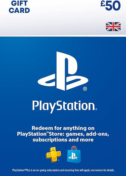 PlayStation Store Gift Card £50 – PSN UK Digital Download Code (PS5/PS4)
