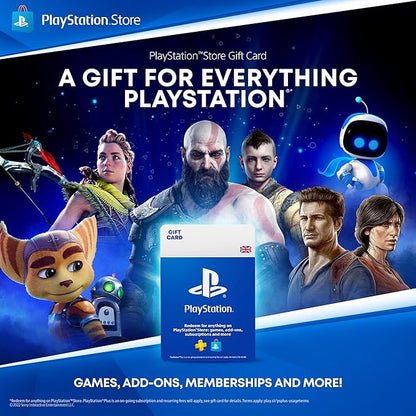 PlayStation Store Gift Card £50 – PSN UK Digital Download Code (PS5/PS4)