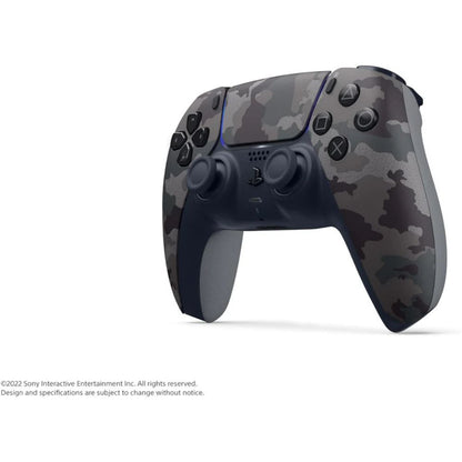 Camouflage-patterned gaming controller on a white background