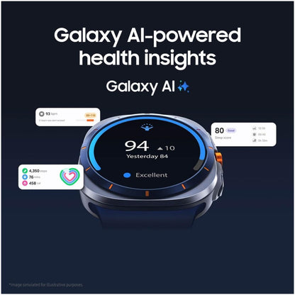 Samsung Galaxy Watch Ultra (2025) 47mm LTE – Titanium Gray, Marine Band, 3 Year Warranty (UK)