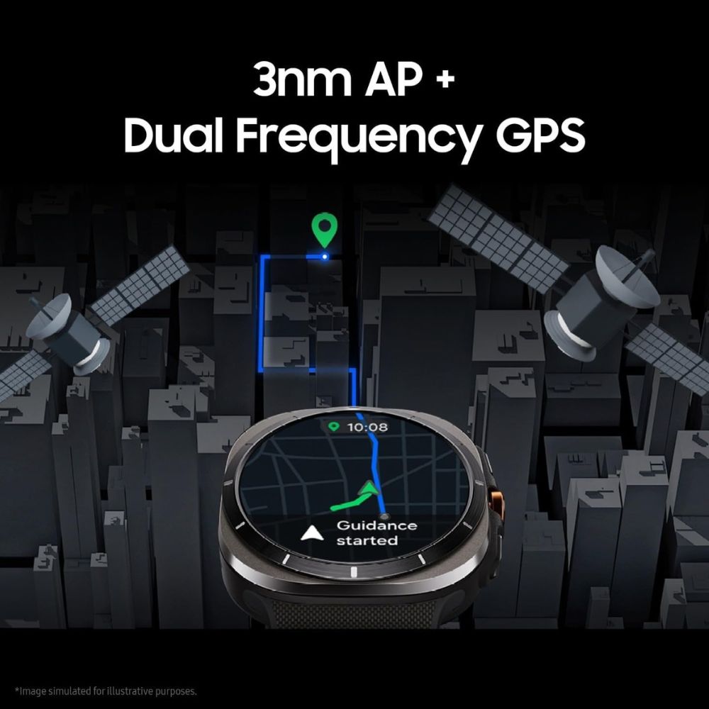 Samsung Galaxy Watch Ultra (2025) 47mm LTE – Titanium Gray, Marine Band, 3 Year Warranty (UK)