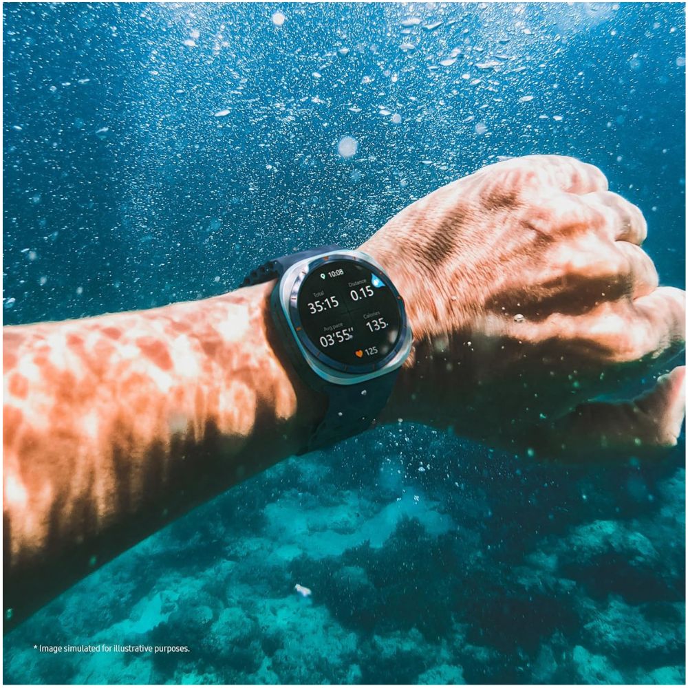 Samsung Galaxy Watch Ultra (2025) 47mm LTE – Titanium Gray, Marine Band, 3 Year Warranty (UK)