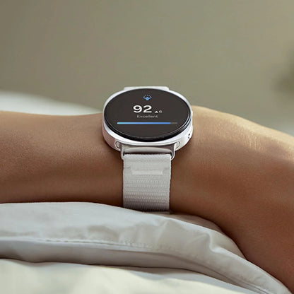 Smartwatch on a wrist with a blurred background