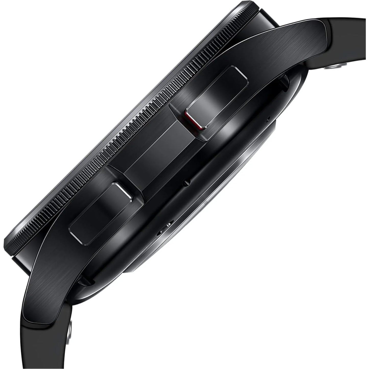 Black smartwatch on a white background