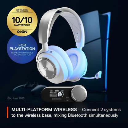 SteelSeries Arctis Nova Pro Wireless Multi-System Gaming Headset White