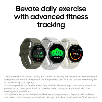 Samsung Galaxy Watch 7 Silver - 44mm, Galaxy AI, Health Monitoring, Fitness Tracker, Bluetooth, 3-Year Manufacturer Extended Warranty (UK Version)